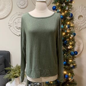 Women's Green Long Lounging Top
